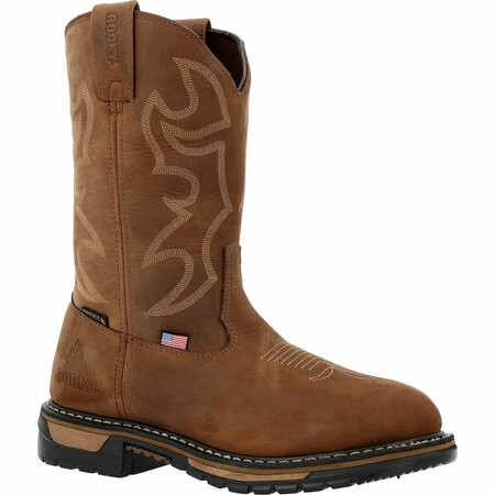 ROCKY Original Ride USA Western Boot, BROWN, W, Size 12 RKW0420